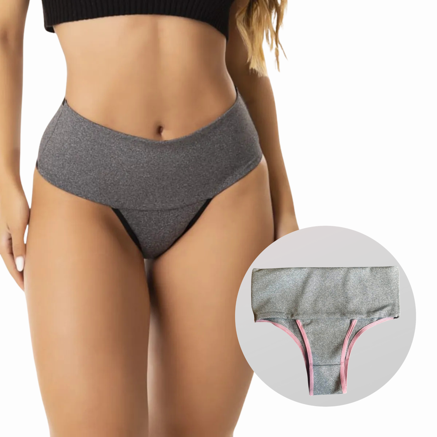 Calcinha Fitness Modeladora Cós Alto – Alta Compressão