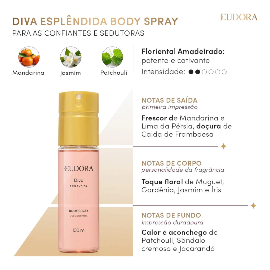 Body Spray Eudora Diva Esplendida 100ml