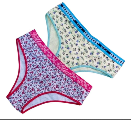 Kit 5 Calcinhas Cotton Premium com Cós de Elástico Grosso