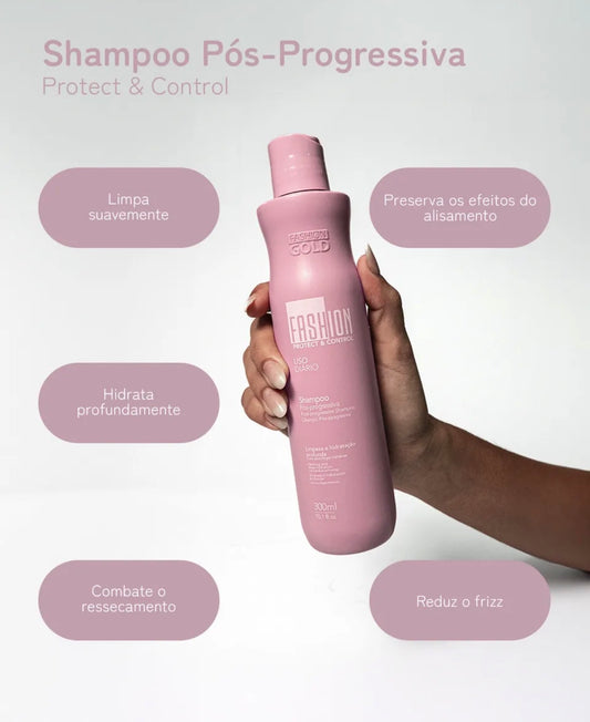 Combo Hidratação pós química Shampoo + Máscara 300g – Fashion Gold