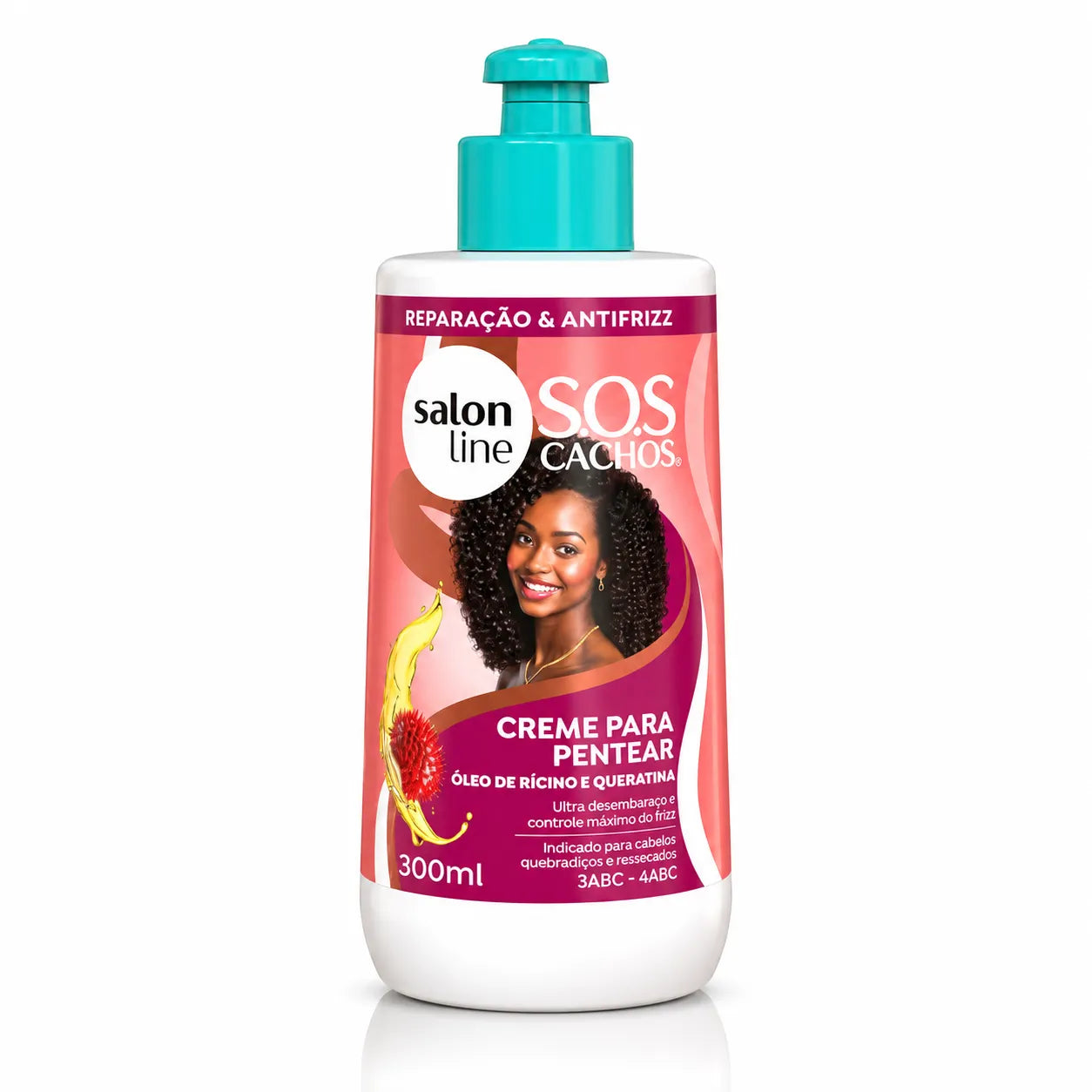 Creme para Pentear Rícino e Queratina 300ml – Salon Line