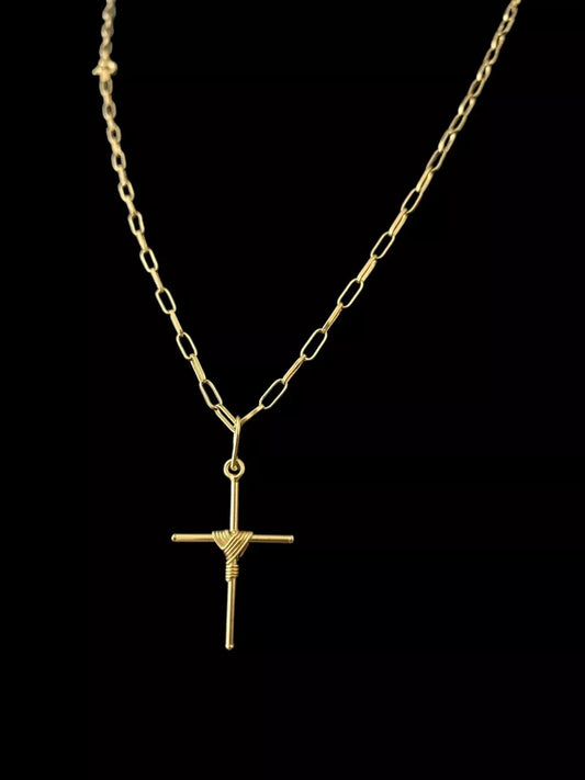 Men's Gold Chain with Pendant - 4.2g Solid Gold Italian Link Necklace