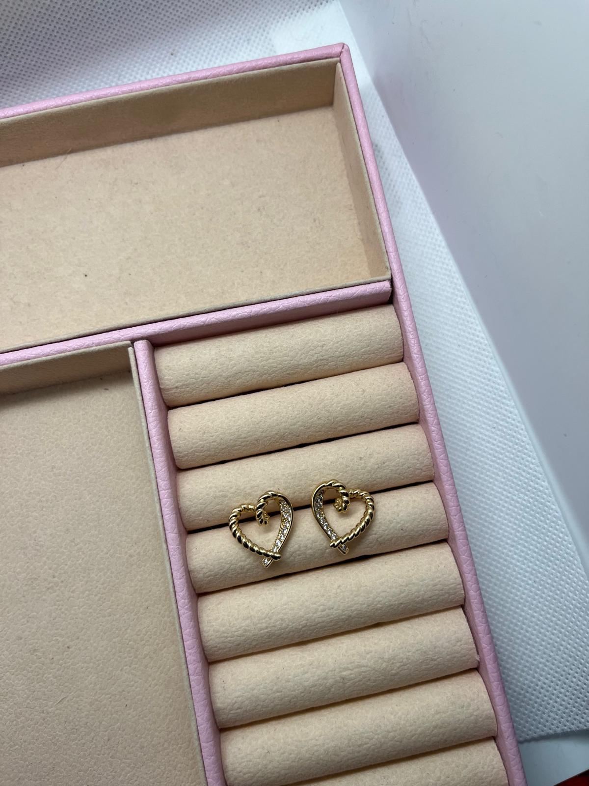 Open Heart Earrings – Gold-Tone Design