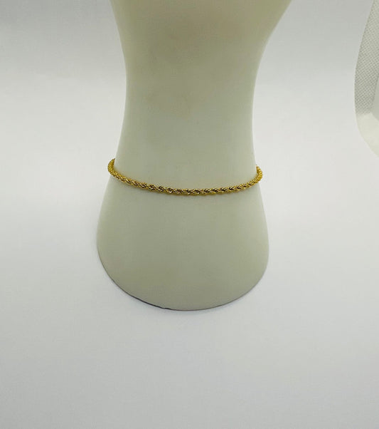 Baiano Cord Bracelet – 18K Gold-Plated Elegance