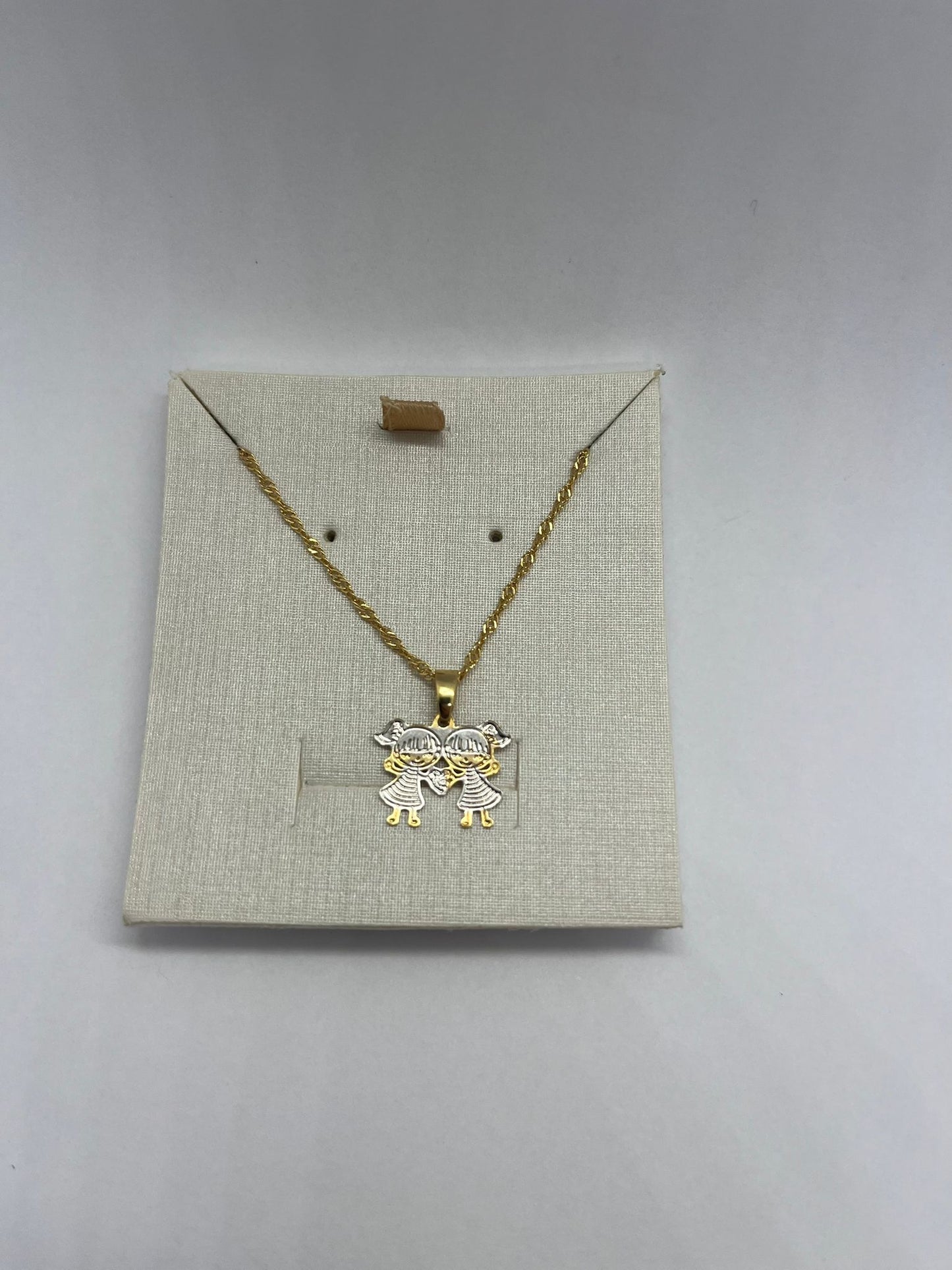 Necklace with Pendant of Two Girls