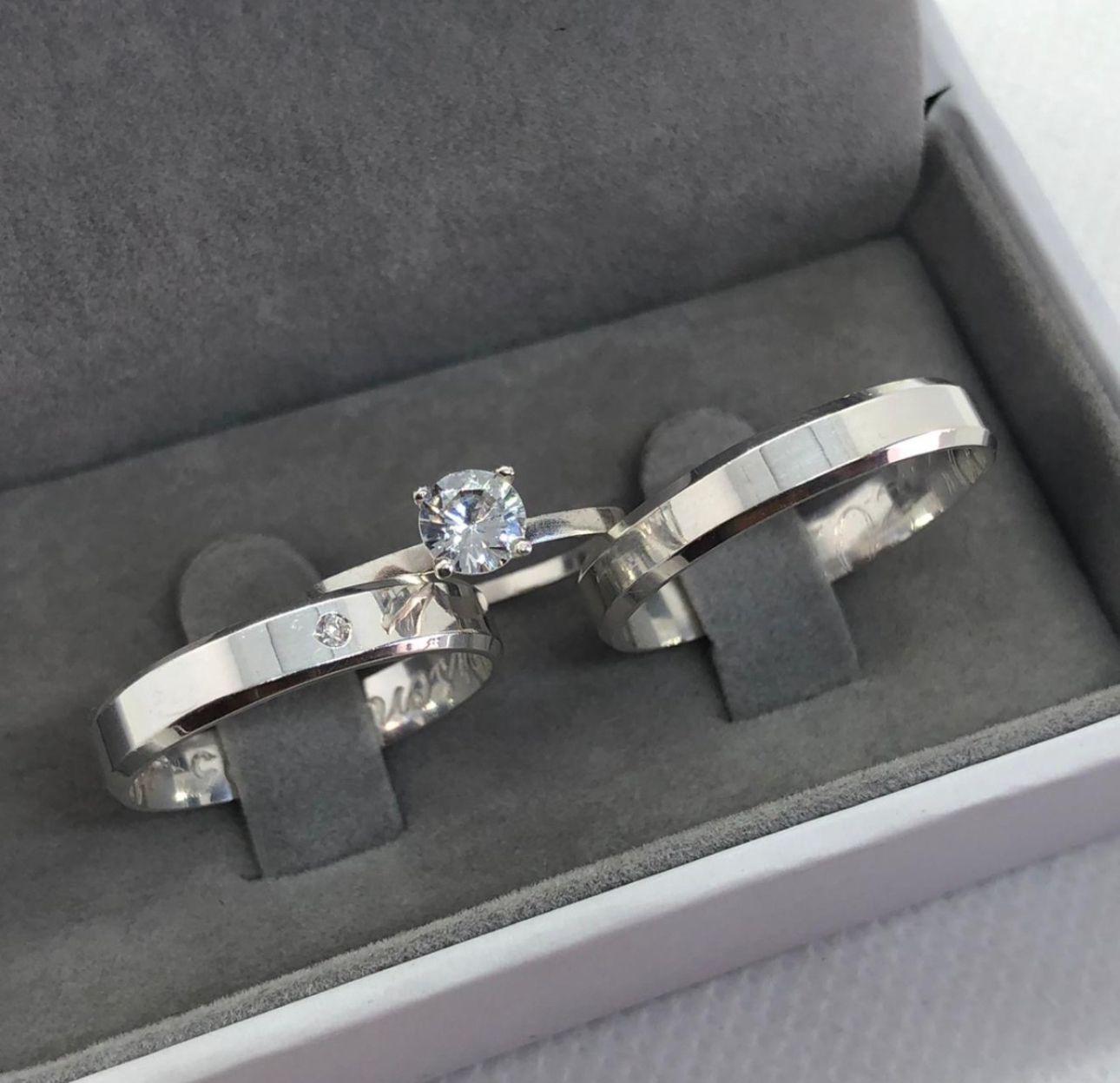 Pair of Rings & Solitaire Ring