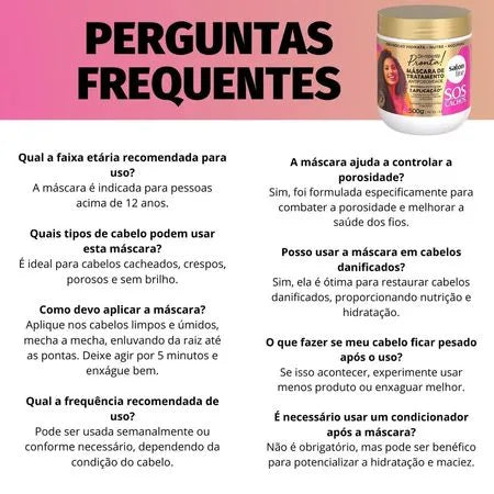 Máscara de Tratamento Antiporosidade Salon Line Sos Cachos