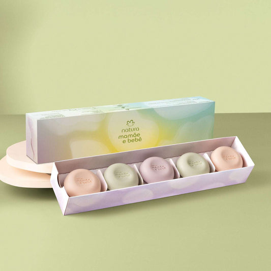 Minissabonetes em Barra Sortidos Mamãe e Bebê (5 unidades)