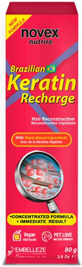 Novex Recarga de Queratina – Tratamento Reconstrutor Líquido 2.82 oz (80ml)