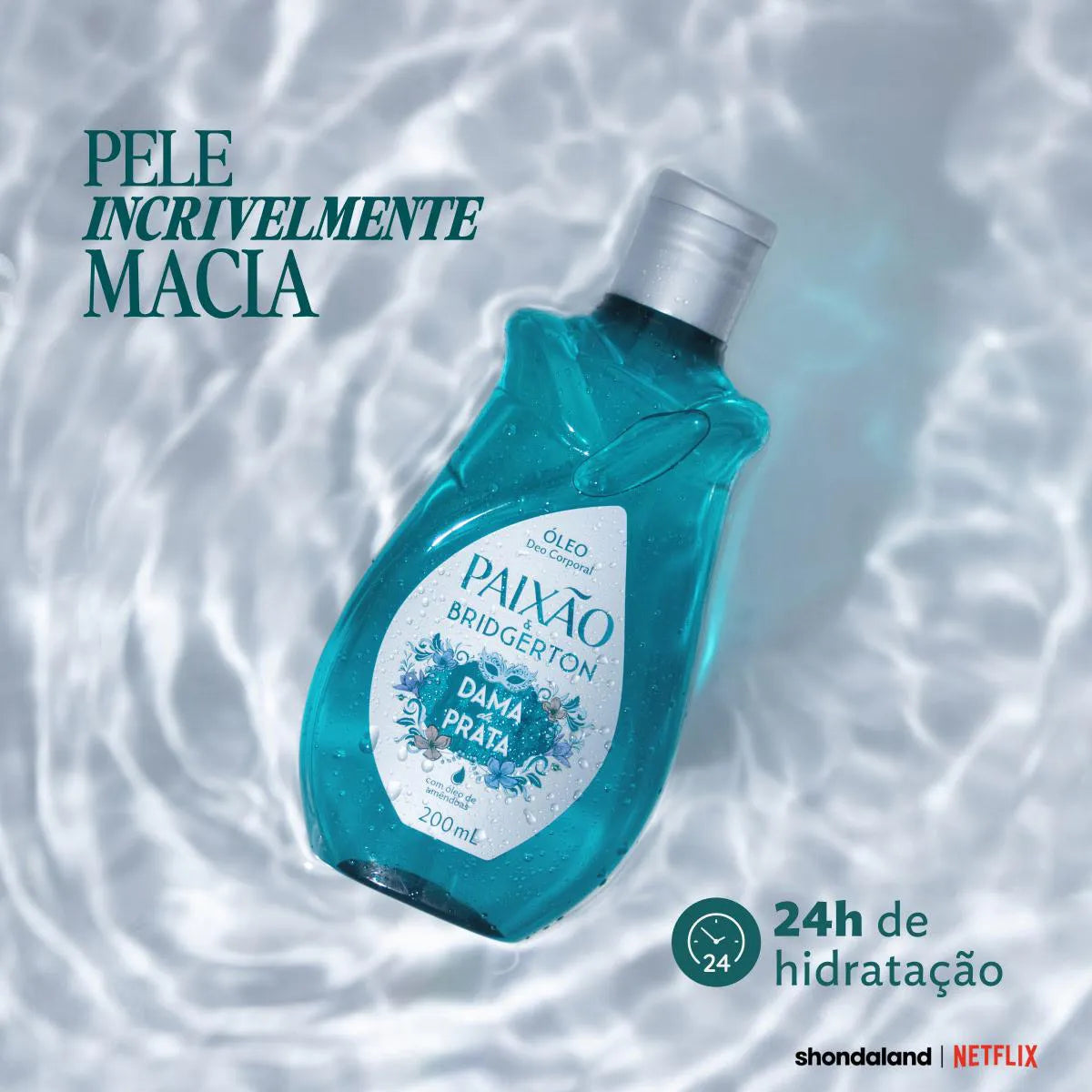 Óleo Corporal Dama de Prata – Paixão & Bridgerton