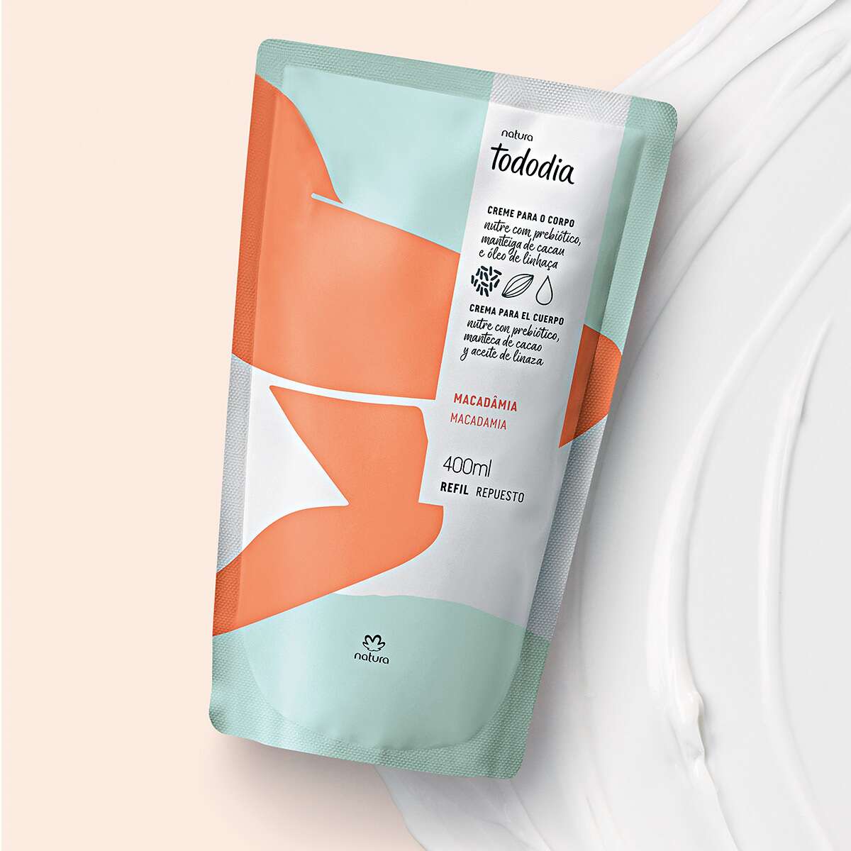 Refil Creme Desodorante Nutritivo Corporal Tododia Macadâmia – Natura