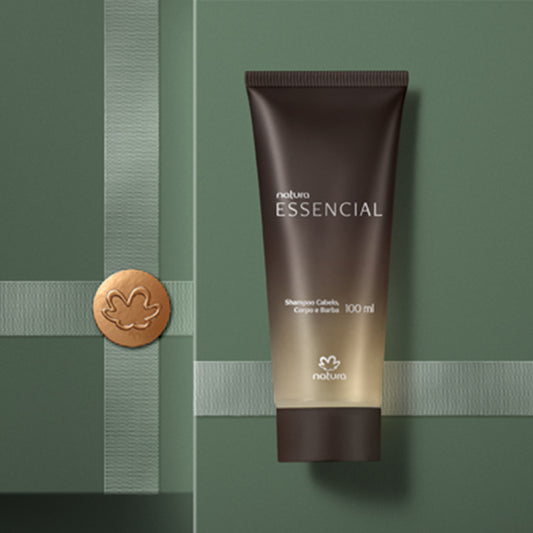 Shampoo Cabelo, Corpo e Barba Essencial – Natura (100 ml)