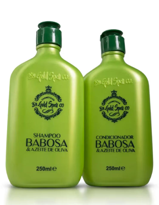 Kit Babosa Gold Spell – Shampoo, Condicionador, Máscara, Reparador e Smell