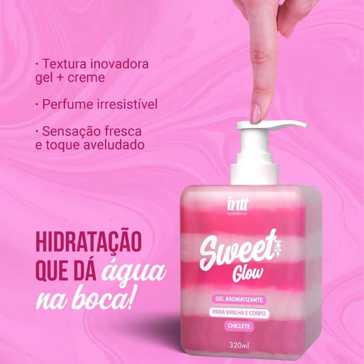 Hidratante Íntimo Sweet Glow 320 ml – Aroma de Chiclete