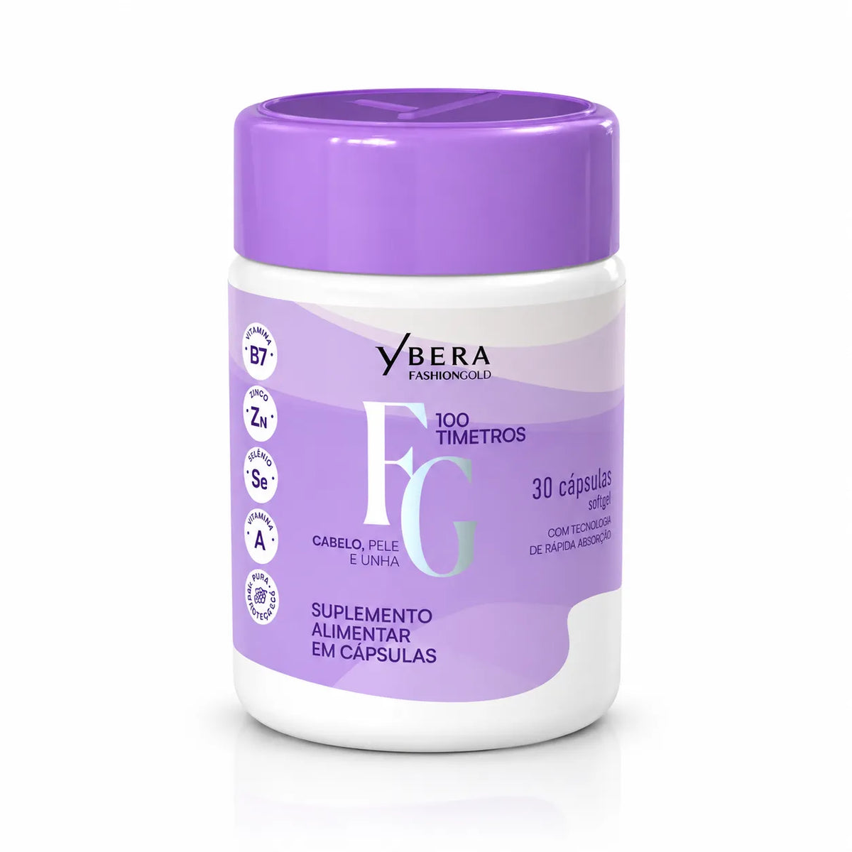 100timetros Cabelo, Pele e Unhas 30 Cápsulas Softgel