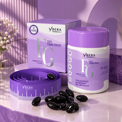 100timetros Cabelo, Pele e Unhas 30 Cápsulas Softgel