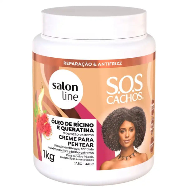 Creme para Pentear SOS Cachos Rícino e Queratina 1kg