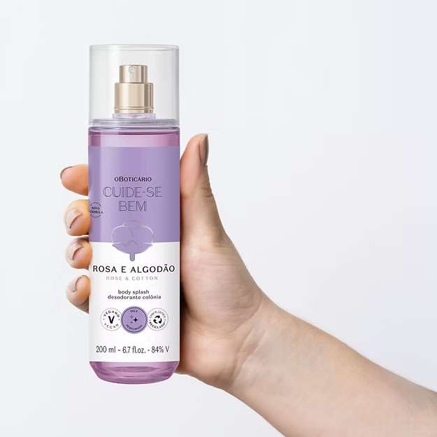 Kit Cuide-se Bem Rosa e Algodão – Body Splash 200 ml – O Boticário