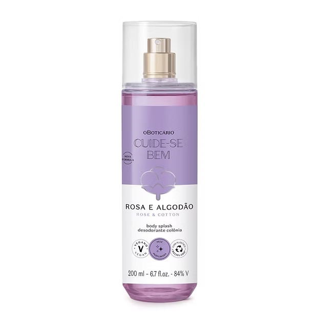 Kit Cuide-se Bem Rosa e Algodão – Body Splash 200 ml – O Boticário