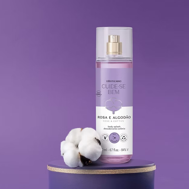 Kit Cuide-se Bem Rosa e Algodão – Body Splash 200 ml – O Boticário