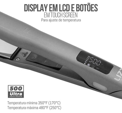 Lizz original Extreme 500°F Profissional Prancha Titânio Iônica Bivolt Alisa Modela Anti Frizz