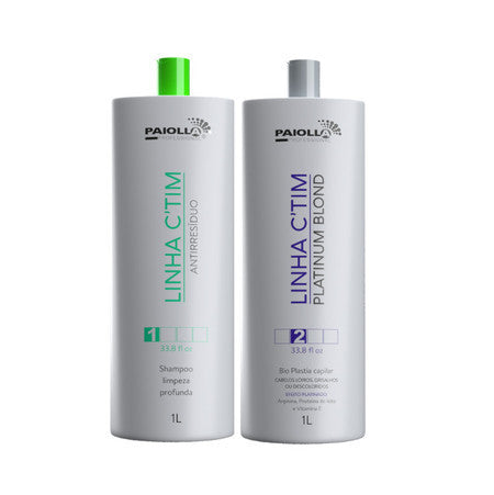 Progressiva Ctim Platinum Blond Paiolla 1L Kit 2x1