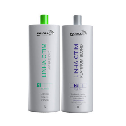 Progressiva Ctim Platinum Blond Paiolla 1L Kit 2x1
