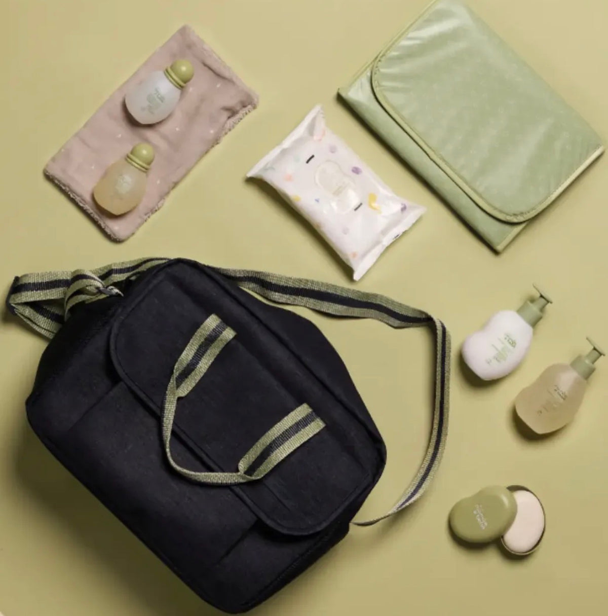 Conjunto Bolsa Mamãe Bebe Com Trocador 8 itens