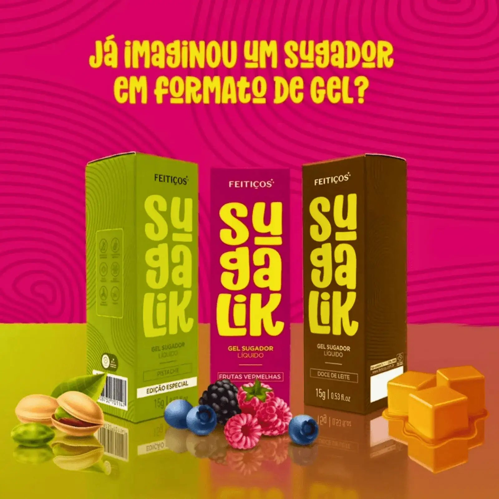 SugaLik – Gel Excitante Beijável Unissex Sabor Doce de Leite