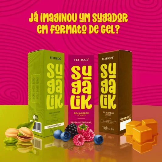 SugaLik – Gel Excitante Beijável Unissex Sabor Doce de Leite