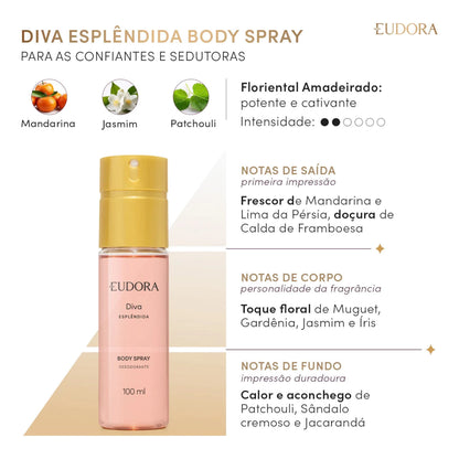 Body Spray Eudora Diva Esplendida 100ml
