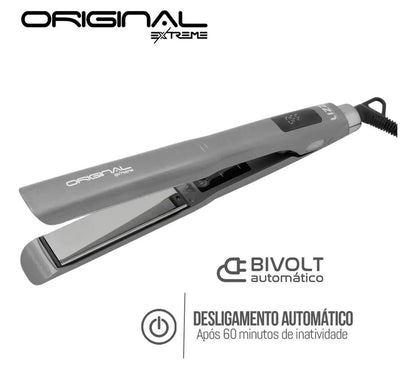 Lizz original Extreme 500°F Profissional Prancha Titânio Iônica Bivolt Alisa Modela Anti Frizz
