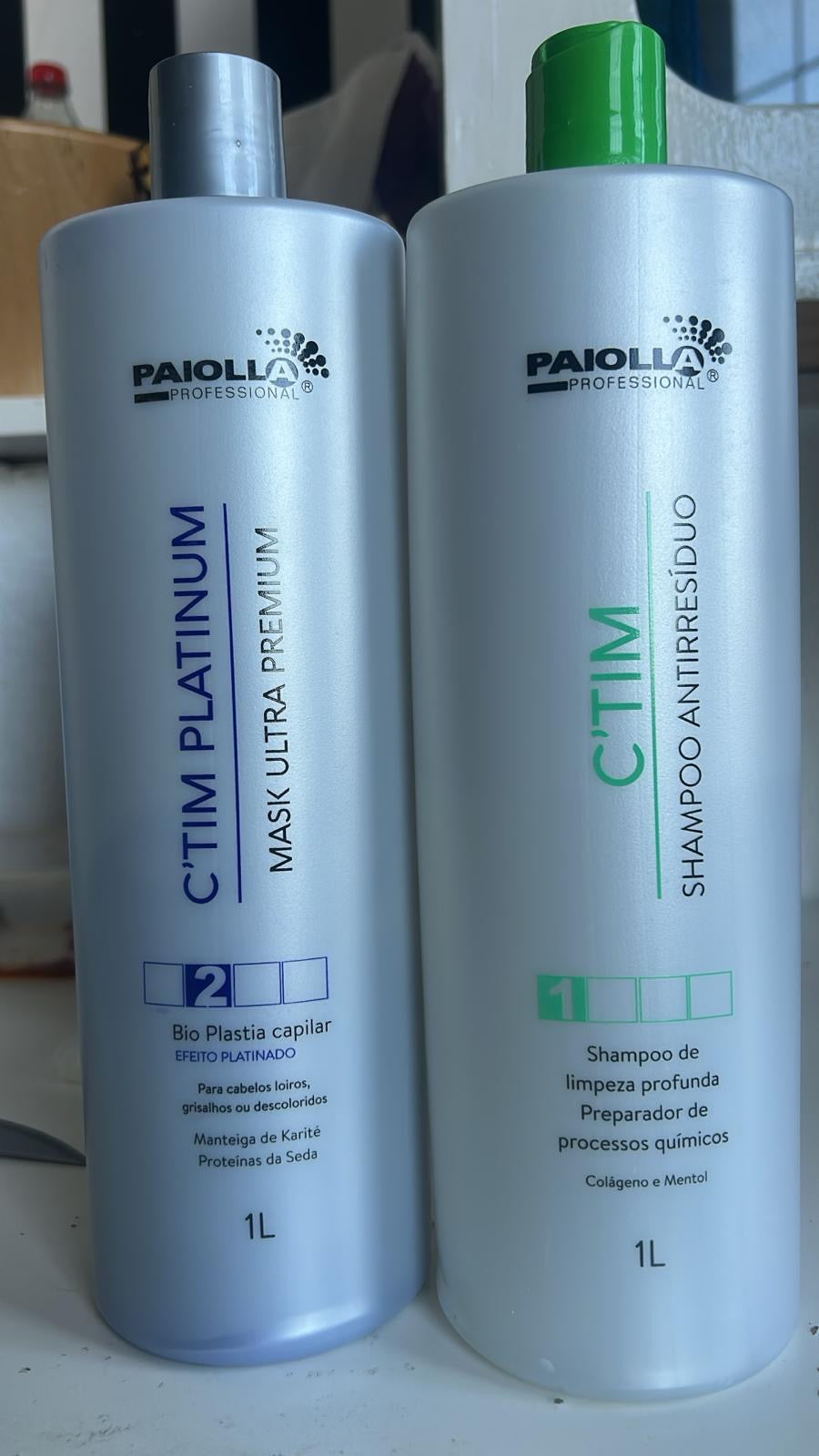 Progressiva Ctim Platinum Blond Paiolla 1L Kit 2x1