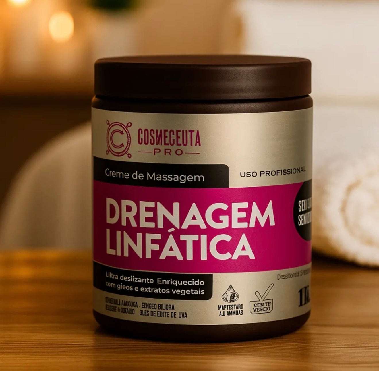 Creme de Massagem Drenagem Linfática 1kg