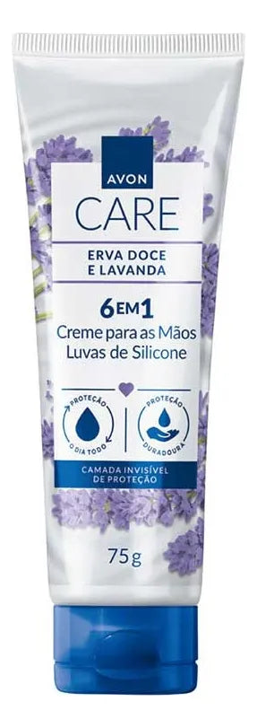 Avon Care Creme Protetor para Mãos Luvas de Silicone Erva Doce e Lavanda – Avon