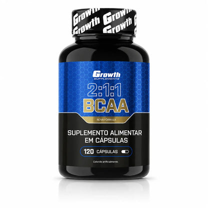 BCAA 2:1:1 120 Cápsulas – Growth Supplements