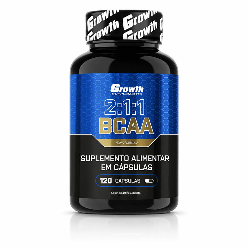 BCAA 2:1:1 120 Cápsulas – Growth Supplements