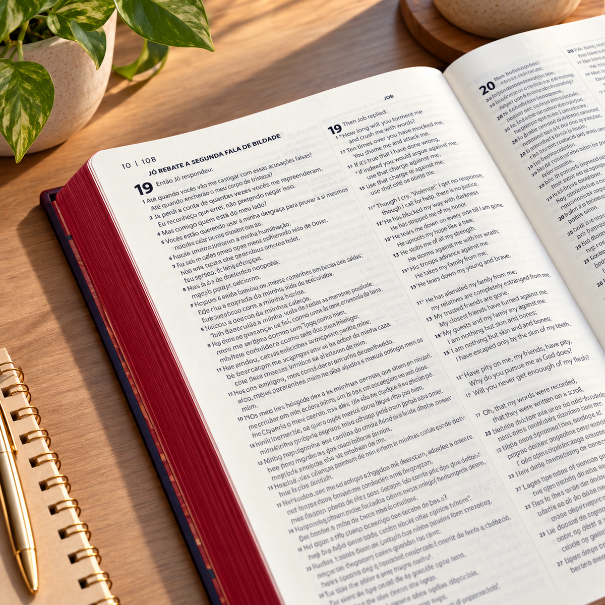 Bíblia Sagrada Bilíngue Português e Inglês NBV/NIV – Editora Hagnos