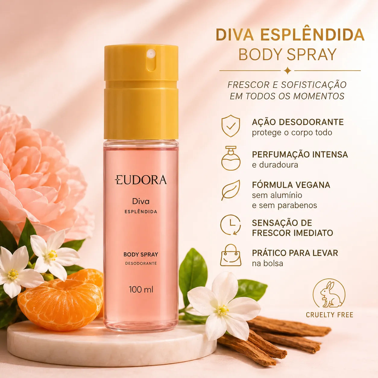 Body Spray Diva Esplêndida 100ml – Eudora