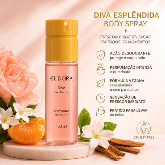 Body Spray Diva Esplêndida 100ml – Eudora