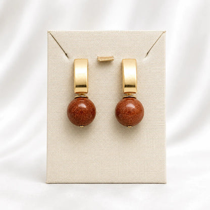 Sunstone Earrings – Elegance and Natural Sparkle