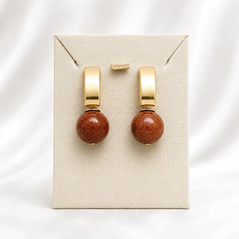 Sunstone Earrings – Elegance and Natural Sparkle