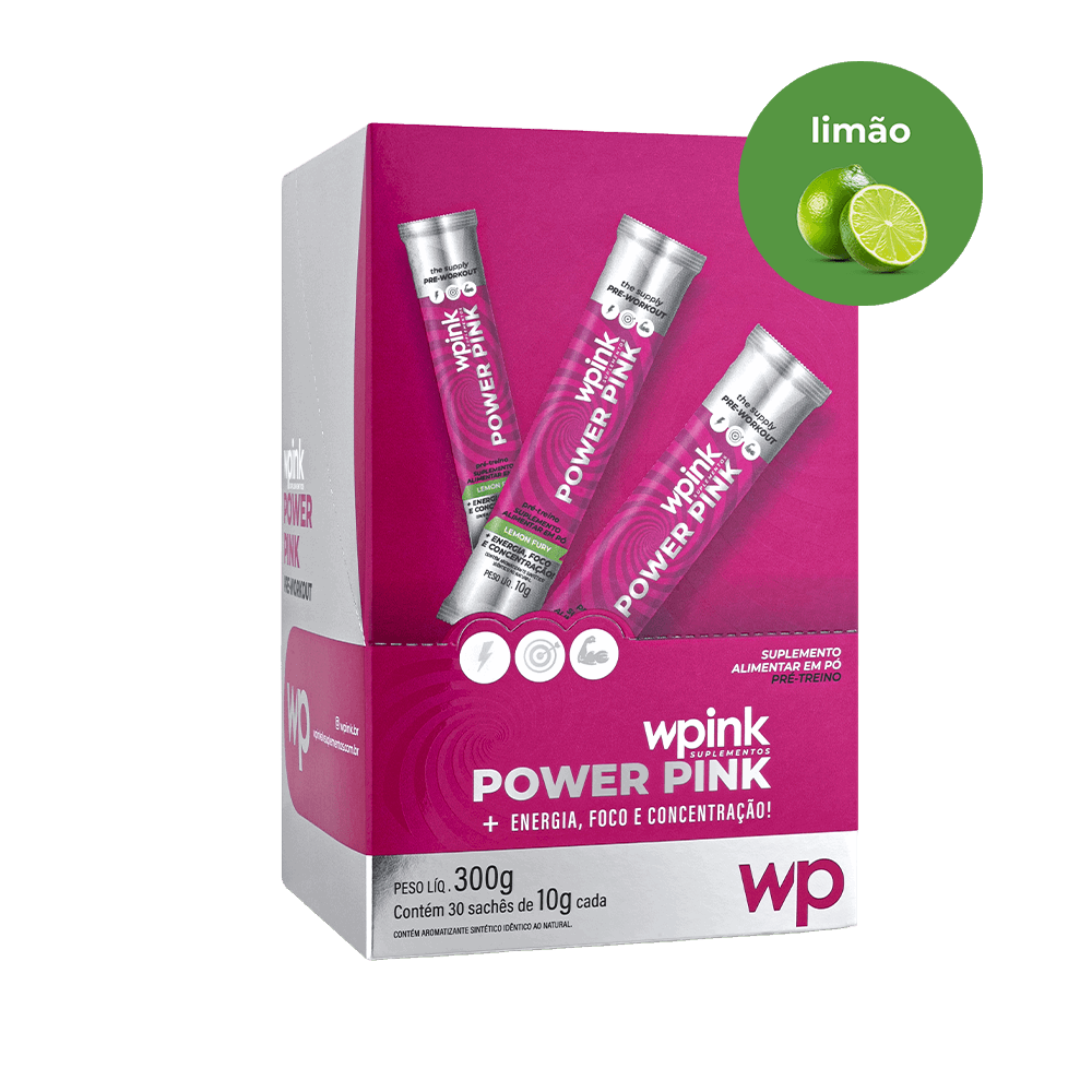Power Pink Limão Pré-Treino 300g – Wpink