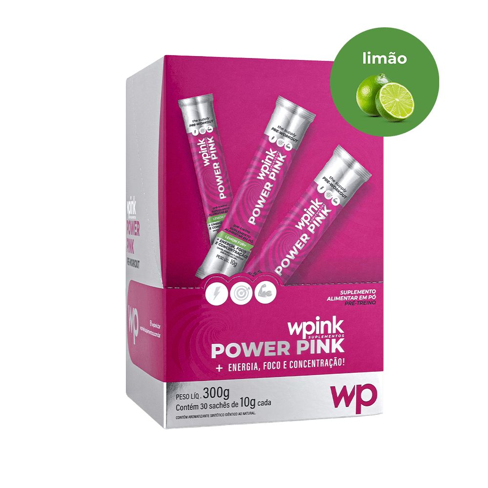 Power Pink Limão Pré-Treino 300g – Wpink