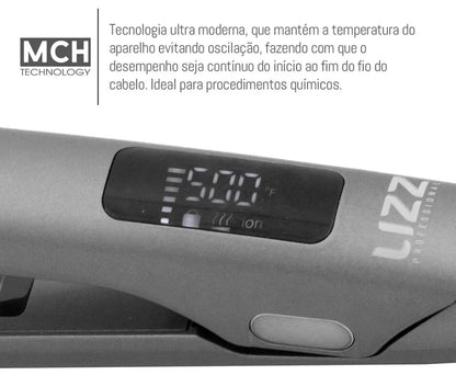 Lizz original Extreme 500°F Profissional Prancha Titânio Iônica Bivolt Alisa Modela Anti Frizz