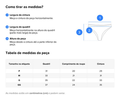 Calcinha Tanga Algodão Conforto Básica Feminina
