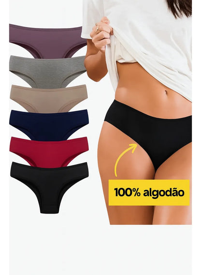 Calcinha Tanga Algodão Conforto Básica Feminina