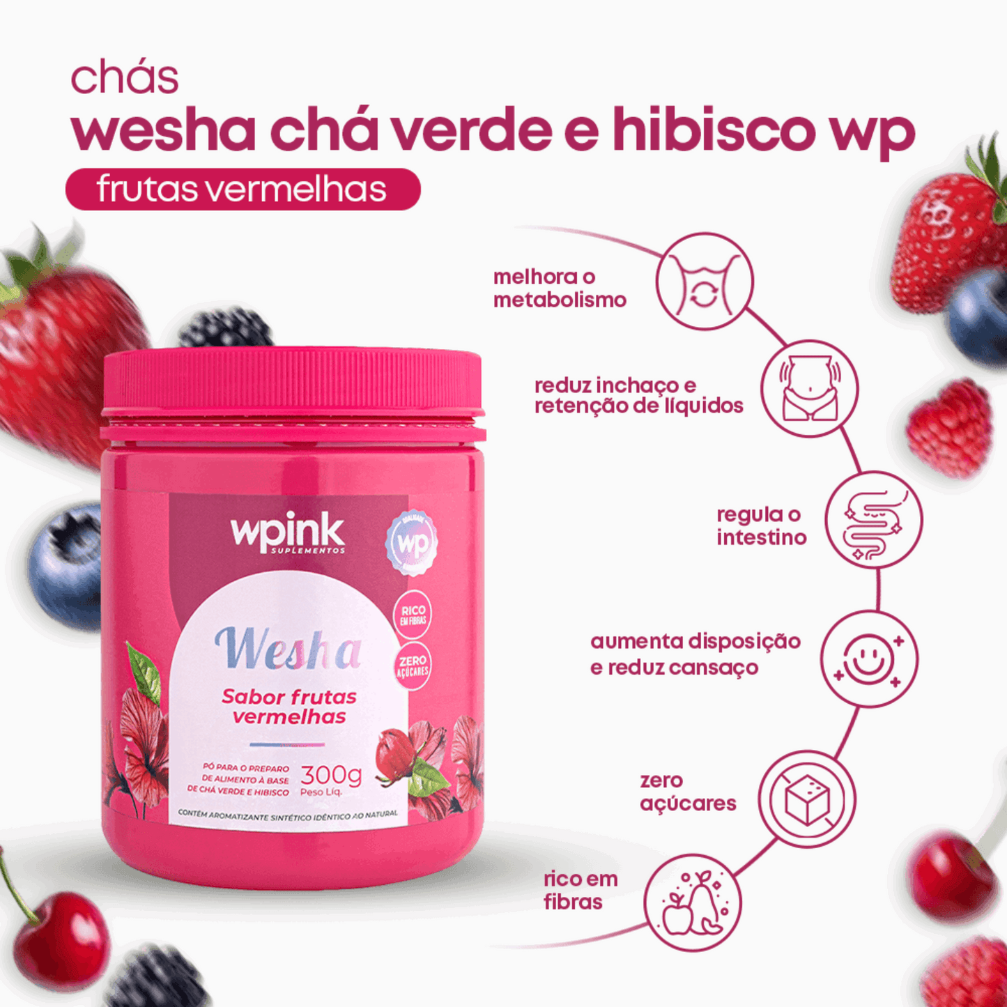 Chá Verde & Hibisco 300g – Wesha
