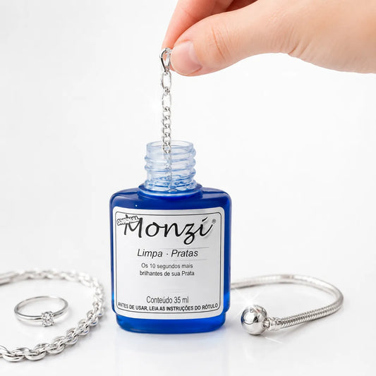 Monzi Limpa Prata – Brilho Instantâneo para Joias