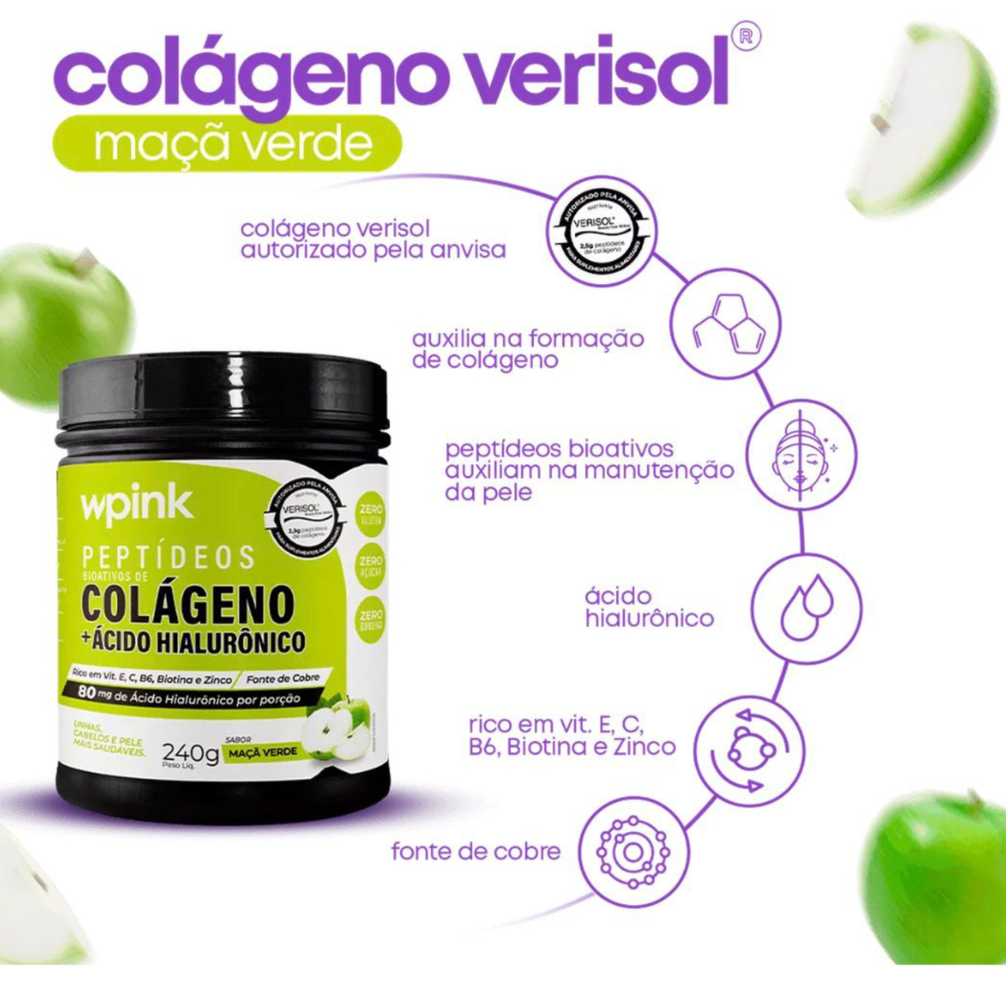Colágeno Maçã Verde 240g – The Supply Wpink